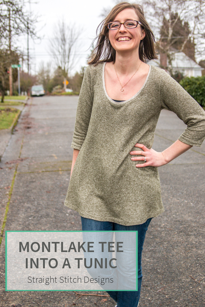 Montlake Tee into a Tunic - Straight Stitch Designs