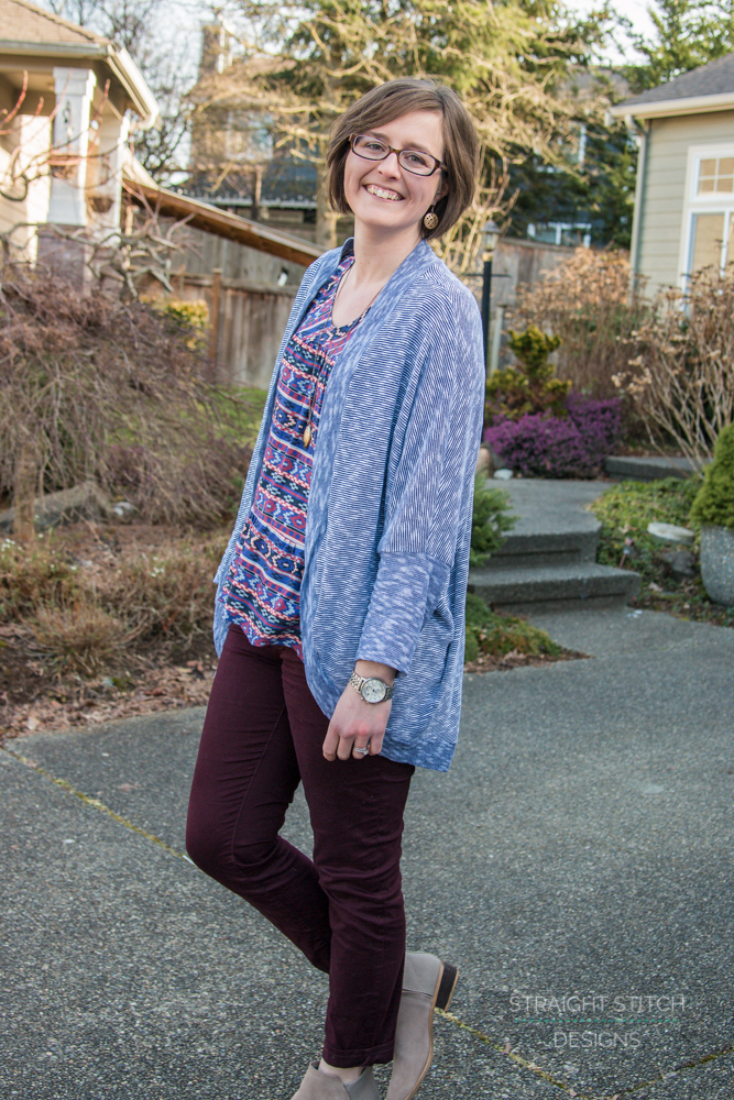 Carrie Cardigan for Sew the Year January - Straight Stitch Designs